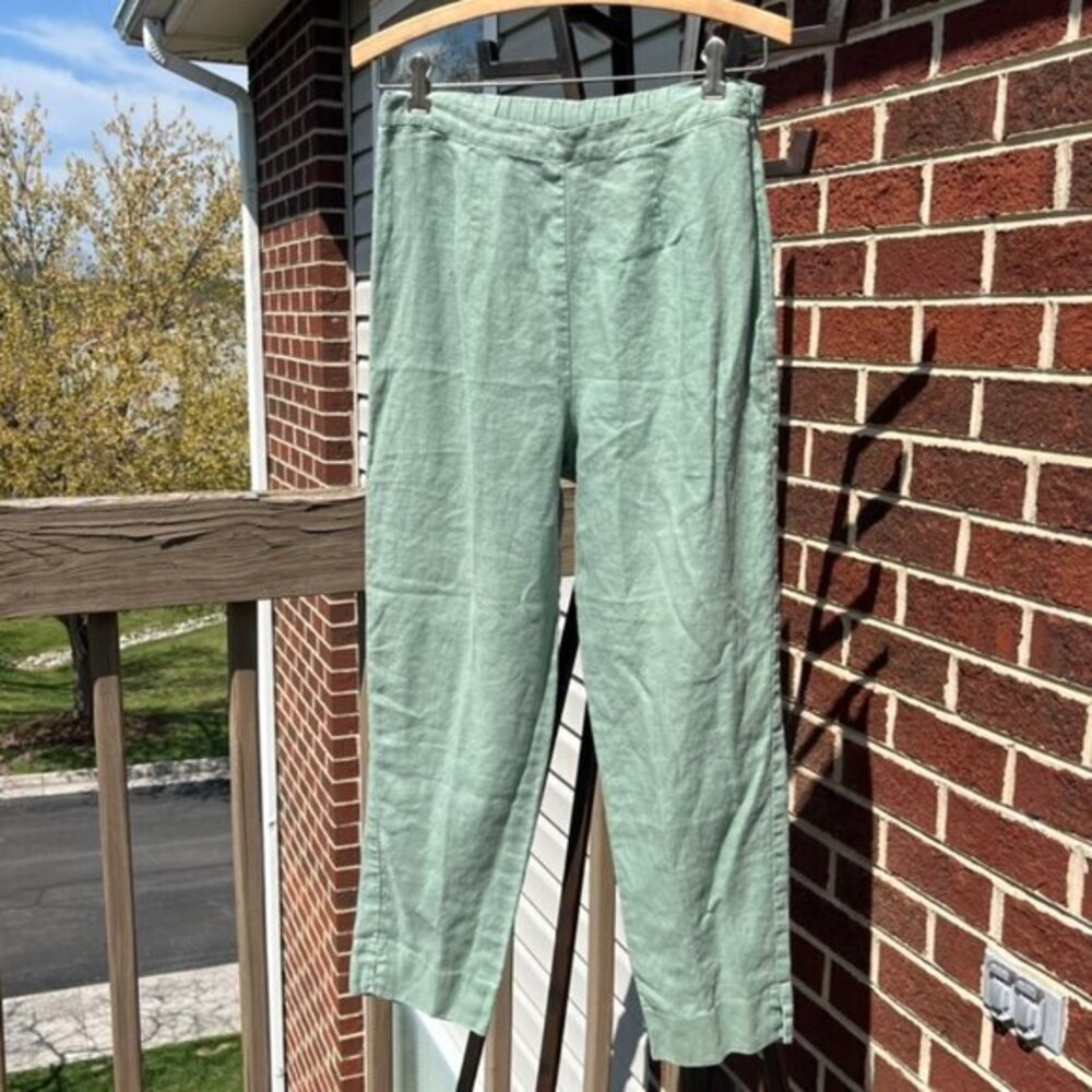 Saint Tropez West Light Sage Linen Pants